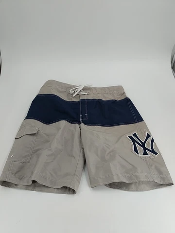 New York Yankees Shorts Adult L Blue Gray Swim Bottoms Cooperstown Collection Cover