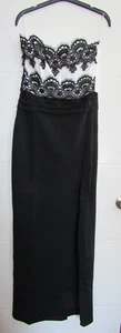 Ladies Summer Black Evening Floral Womens Bodycon Party Formal Dress Size 10-12 - Picture 1 of 24