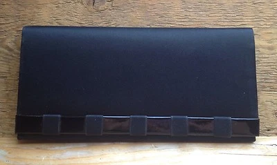 Vintage Black Clutch Handbag/1950's/60's/Satin Lk/Retro/Rockabilly/Evening Wear - Image 1 of 4