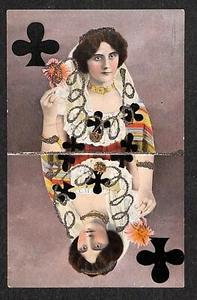 Postal de juego de Queen of Clubs - Imagen 1 de 2