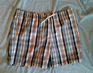 Merona Blue Checked Swim Trunks, Men's Size XXL - Picture 1 of 3