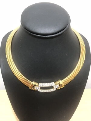 Collar gargantilla Givenchy vintage de diamantes de imitación de oro  Foto 1 de 4