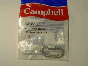  1/8" QUICK LINK! CAMPBELL #B7645106! NIBag!  - Picture 1 of 1