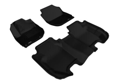 Fit 2015-2019 Honda Fit All Weather Floor Mat Set Kagu Black - Image 1 of 4