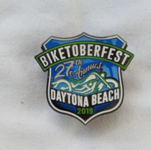 Daytona Beach BikeTober Fest Week 2019 Pin Jacket Vest Pin 27th Annual - Picture 1 of 4