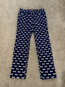 Kate Spade Gap Kids Bow Tie White/Dark Blue Jeans Girls Size 7 R Cotton Spandex - Picture 1 of 9