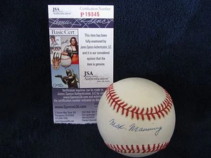 Baseball Max Manning (D 2003) autografato ONL (Bianco) - Certificato JSA - Foto 1 di 9