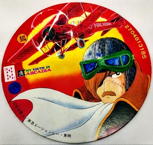 Captain Harlock 1977～Shōwa Era  Japanese Round Big Menko Leiji Matsumoto - Picture 1 of 3