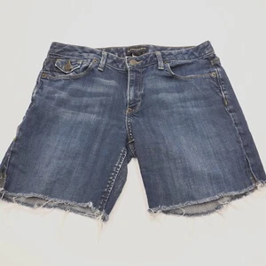 Banana Republic Jean Shorts Size 10 Womens Reg Blue Denim Mid Rise Cut Off - Picture 1 of 10