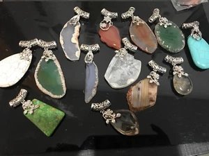 Ciondolo misto sovrapposizione in argento sterling 925 con spedizione gratuita - Foto 1 di 9