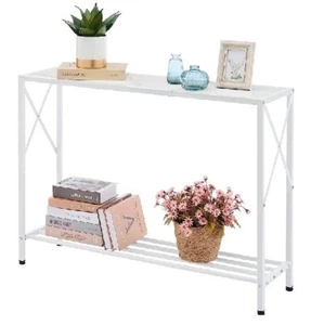 Tajsoon Console Table Industrial entryway Table Narrow Sofa Table with Shelve... - Picture 1 of 12