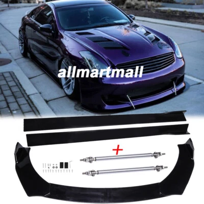 Car Front Bumper Lip Splitter Side Skirts Strut Rods Body Kits for Infiniti G35 Foto 1 de 4