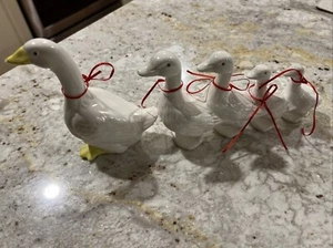 Abteilung 56 Enten Figur Vintage Ente Gänse in einer Reihe mit extra Entenfigur - Bild 1 von 10