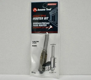 Amana Tool 3/8" Diam, 1" LOC, 2 Flute Carbide-Tipped Edge Profile Flush Trim ... - Picture 1 of 3