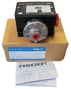 NEW Ashcroft B424B Pressure Switch 400 PSI 480 VAC Free US Shipping - Picture 1 of 4
