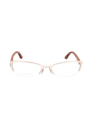 Alexander McQueen 90s Wooden Matte Gold Glasses - Image 1 of 3
