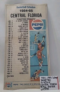 Vintage 1984-1985 College Basketball Spielplan Central Florida Pepsi Poster Lesen⬇ - Bild 1 von 24