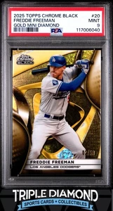 Mini diamante dorado Freddie Freeman 2025 Topps cromado negro #02/50 PSA 9 BNA296 - Imagen 1 de 2