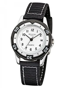 Regent Armbanduhr für Jungen Junioruhr Kinderuhr mit Nylonband Datum Quarz F-318 - Bild 1 von 1