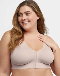 Just My Size Pure Comfort Front-Close Wirefree Bra w/ Wicking 1XL-6XL 3 Colors - Picture 1 of 13