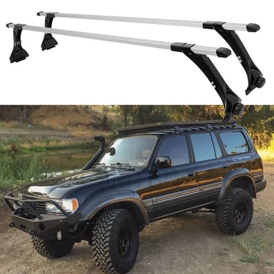 63-дюймовый автомобильный багажник на крышу с поперечной штангой для перевозки грузов каяков для Toyota Land Cruiser - Изображение 1 из 4