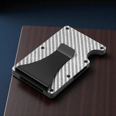 Leatherboss Para hombres Bloqueo RFID Delgado Clip para Dinero Billetera Minimalista Portatarjetas Identificación Foto 1 de 4