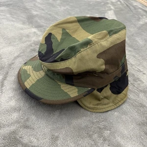 BDU Woodland Camo Cap Hat Size 7 Class 1 Ear Flaps Army US USGI Military Issue - Picture 1 of 6