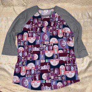 Lularoe Disney Randy Shirt 2XL Toy Story Jessie, Woody & Buzz Lila Selten - Bild 1 von 2
