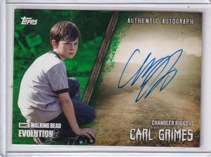 Topps 2017 Walking Dead Evolution Autograph A-CR Chandler Riggs 15/25 Green - Bild 1 von 1