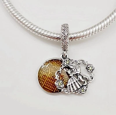 Genuine Pandora Disney Belle Beauty And The Beast Dancing Dangle Charm 799014C01 - Image 1 of 4