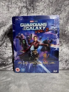 MARVEL GUARDIANS OF THE GALAXY VOL 2 BLU-RAY 3D LENTICULAR STEELBOOK SEALED - Picture 1 of 12