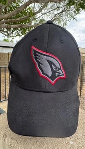 Arizona Cardinals NFL Team Apparel Hat Cap Strap Back Adult Black 100% Cotton - Picture 1 of 6