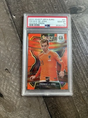 2020 Select UEFA Euro Frenkie De Jong Rookie Orange /125 PSA 10 Colormatch - Image 1 of 3