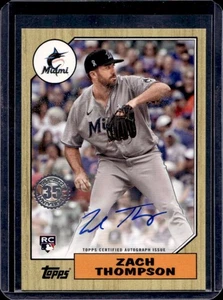 2022 Topps Zach Thompson 1987 35th Anniversary Auto RC Series One #87BA-ZT - Picture 1 of 2