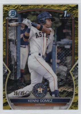 2023 Bowman Chrome Prospects Yellow Lunar Crater Refractor /75 Kenni Gomez - Image 1 of 2