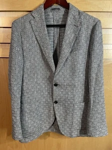 Lardini Single Breasted 2 Buttons Cotton Blend Blazer Size 38 US Gray - Picture 1 of 13