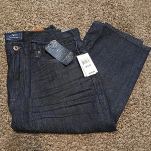 Lucky Brand Men  36x32 121 Heritage Slim Fit Jeans Denim Dark Wash  - Picture 1 of 7