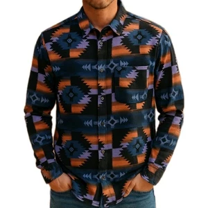 Urban Outfitters Shirt Mens sz S  Aztec Southwestern Button Up Tribal Shacket - Picture 1 of 7