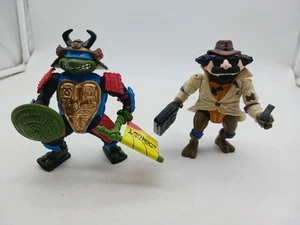 Lotto Figurine Vintage Teenage Mutant Ninja Turtles Sottocoperta Leonardo e Donatello - Foto 1 di 8