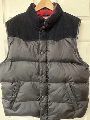 Chaleco acolchado occidental American Living para hombre talla grande forrado de franela pana Foto 1 de 4