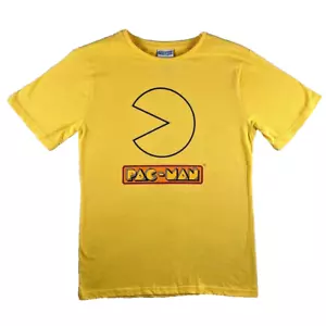 Pac-Man Yellow Graphic Cotton Tshirt Youth 16 Gamer Tee Vintage Y2K Geek Style - Picture 1 of 9