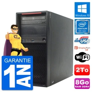 PC Tour Lenovo P310 MT Intel Pentium G4400 RAM 8Go Disque 2To Windows 10 Wifi - Imagen 1 de 7