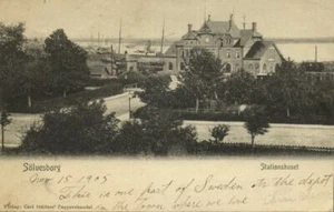 Schweden, SÖLVESBORG, Bahnhofshuset, Bahnhof (1905) Postkarte - Bild 1 von 2