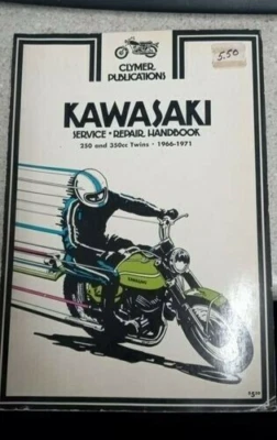 CLYMER PUBLICATIONS KAWASAKI SERVICE REPAIR HANDBOOK 250 350CC TWINS 1966-1971 - image 1 of 4