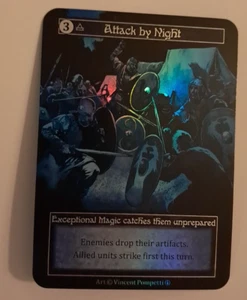 Lámina Attack By Night casi nueva/m brujería reino disputado leyendas artúricas brujería juego de cartas coleccionables - Imagen 1 de 2