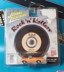 JOHNNY LIGHTNING⚡ROCK 'N' ROLLERS 🚨 1:64 DIECAST CAR & BEACH BOYS CD 🚨 VTG NIP - Picture 1 of 10