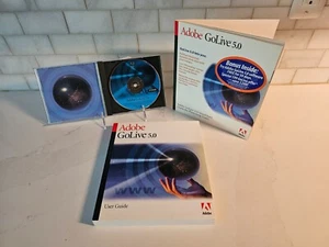VTG Adobe GoLive 5.0 Software for Mac w/ Serial Numbers, User & Quick Ref Guides - Picture 1 of 4