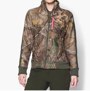 UNDER ARMOUR REALTREE Fitted Camo AYTON Storm Fleece Jacket Hunting Camouflage S - Picture 1 of 10