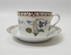 Haviland Limoges IMPERATRICE EUGENIE Flat Cup & Saucer - Picture 1 of 4