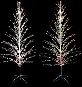 72" LIGHTED CASCADE OUTDOOR CHRISTMAS TREE CLEAR OR MULTI COLORED LIGHTS NEW - Picture 1 of 9